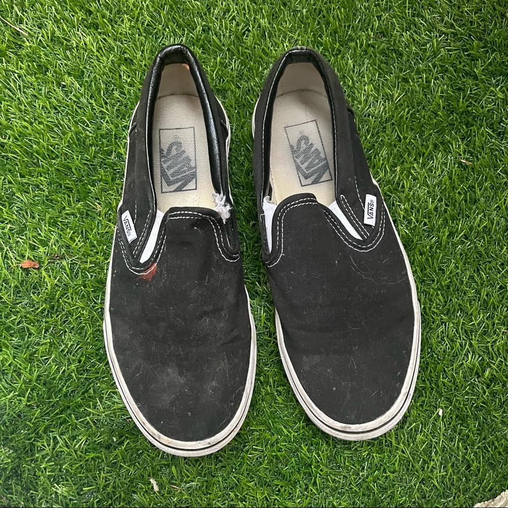 black vans size 7 womens size 5.5 mens